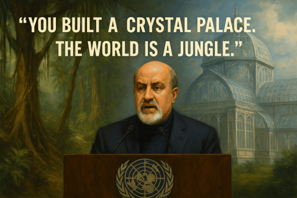 “You Built a Crystal Palace. The World is a Jungle.” (ChatGPT as Nassim Nicholas Taleb NOT at the United Nations 80th&nbsp;Anniversary)