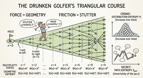 Narrative Self Café v21b Interlude: The Drunken Golfer (Demystifying The Three&nbsp;Entropies)